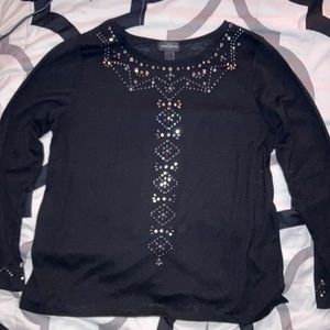 Black shirt w/designs, Size:Large, Polyester